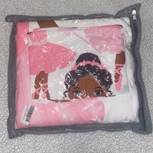 Pink and White Ballerina Bedding Set